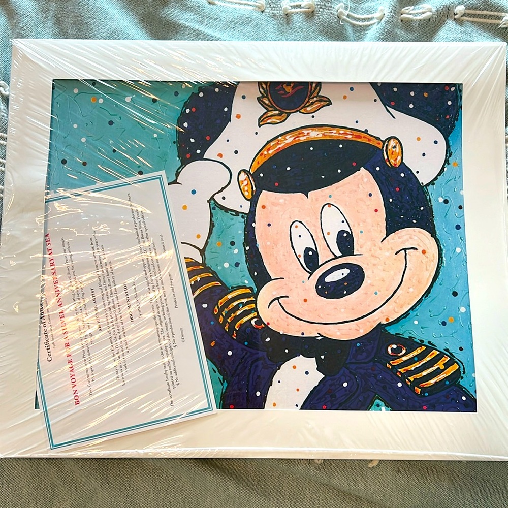 Disney Silver Anniversary at Sea Commemorative Mickey Print